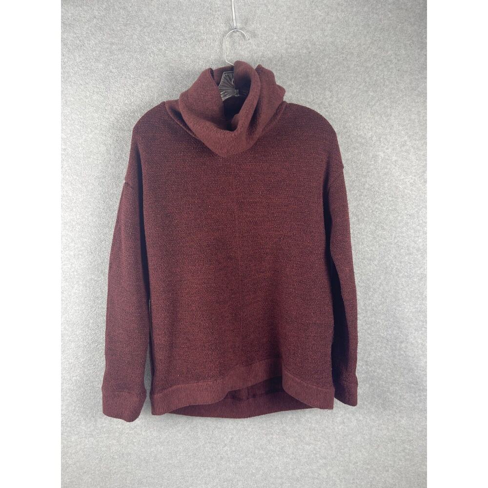 Abercrombie & Fitch Womens Sz M Top Sweater Burgundy Red Pullover Cowl Neck SOFT